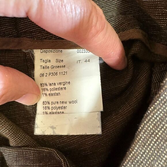 Piazza Sempione Women's Wool Blend Pants Slacks Lined Sz 8 Brown Made In Italy - Picture 8 of 9